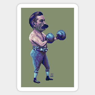 J S Classic Boxer Pixel Art Magnet